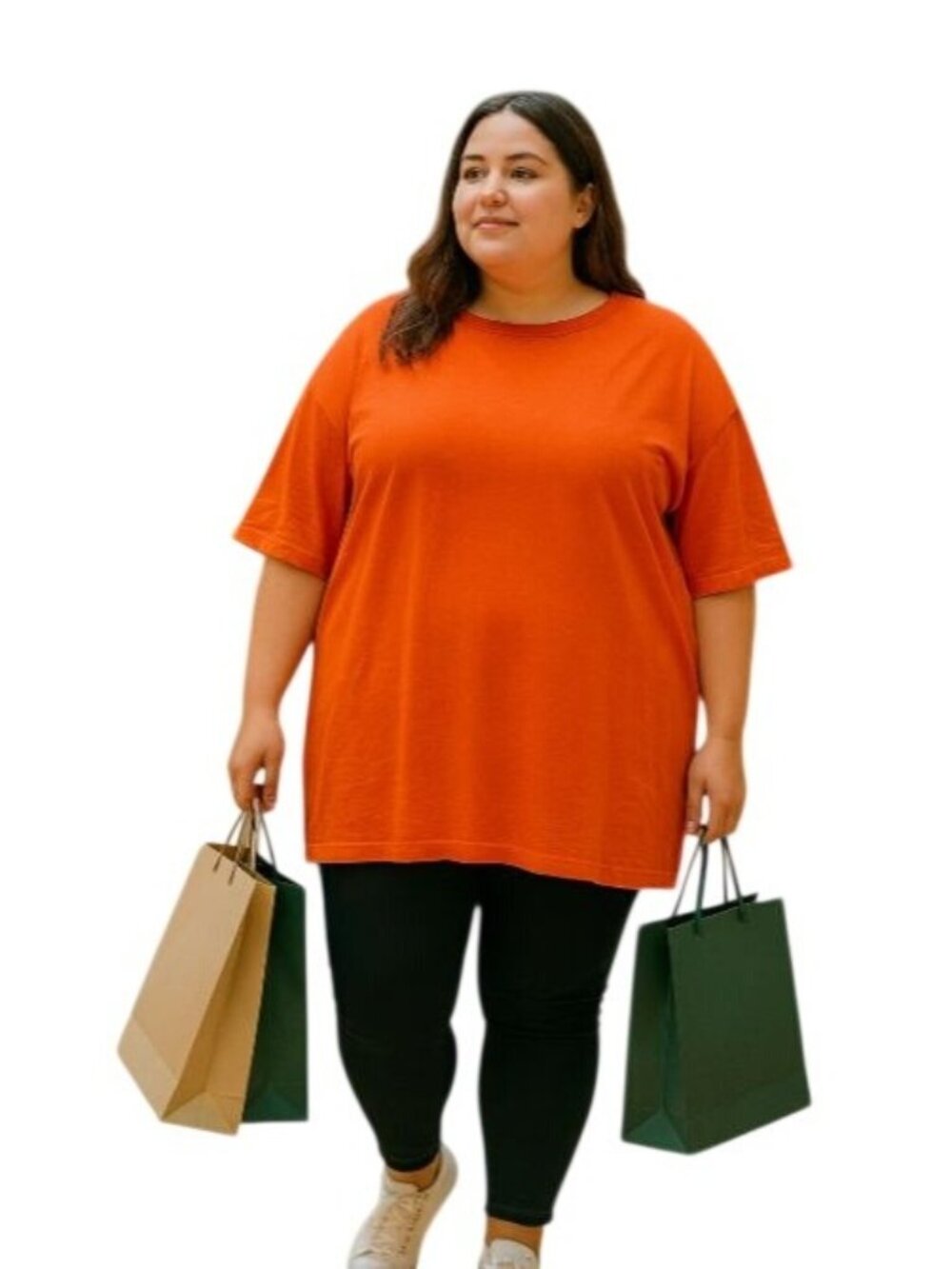 A New Day Size  3XL Pull Over Casual Short  Sleeve Tunic T-Shirt Orange